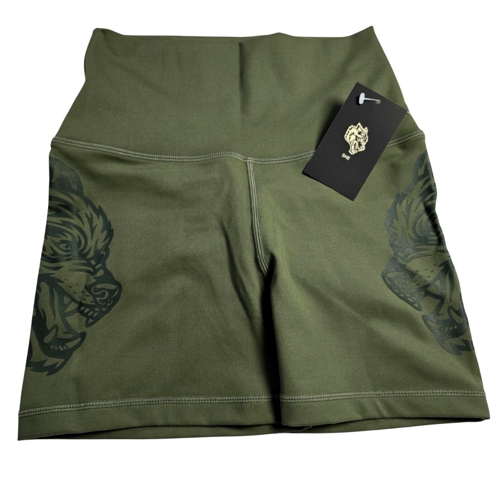 Darc Sport SHE Big Wolf Pump Shorts XS in Combat Green Gym Weightlifting